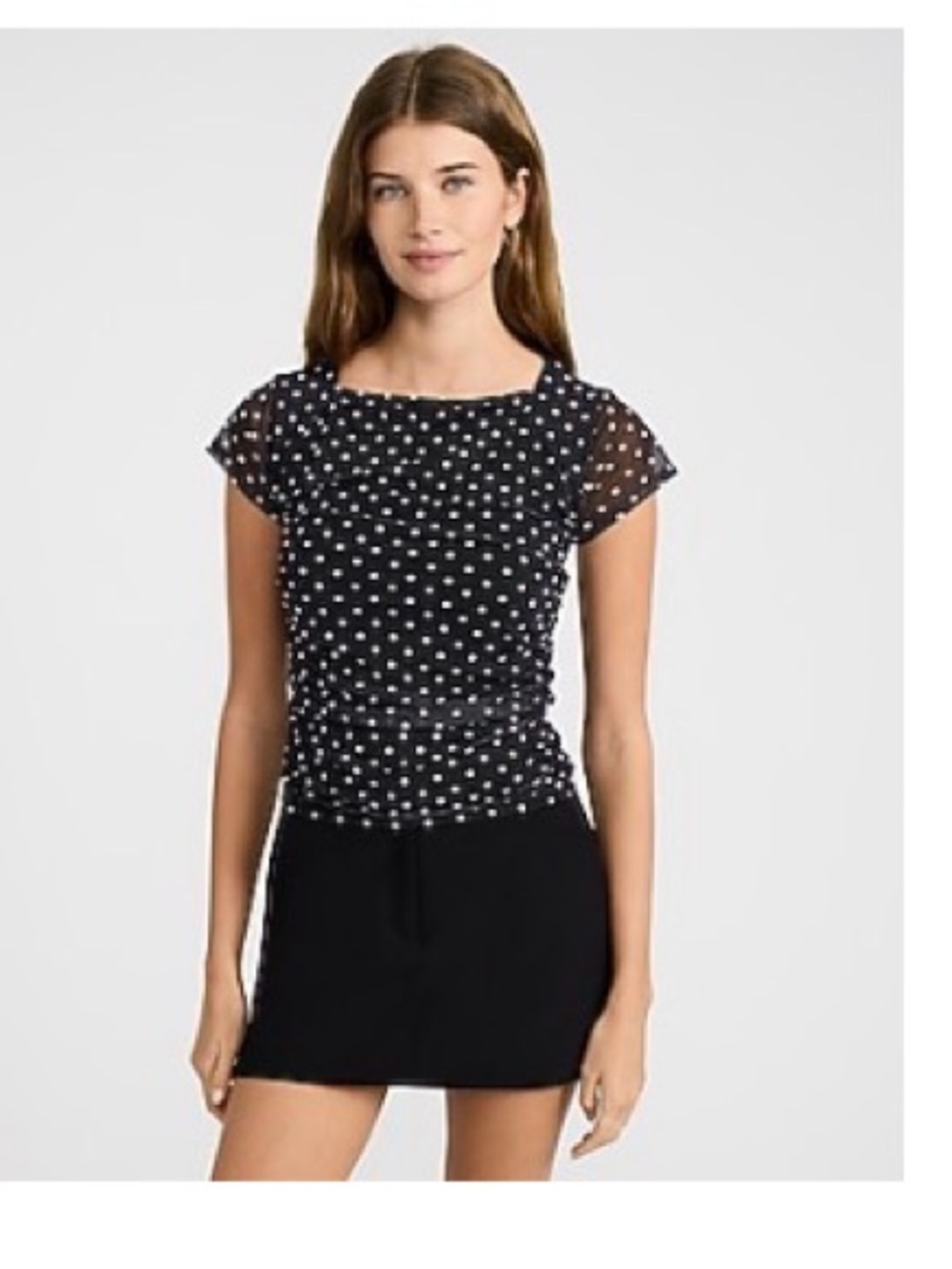 Express Polka Dot Women’s Shirt NWT